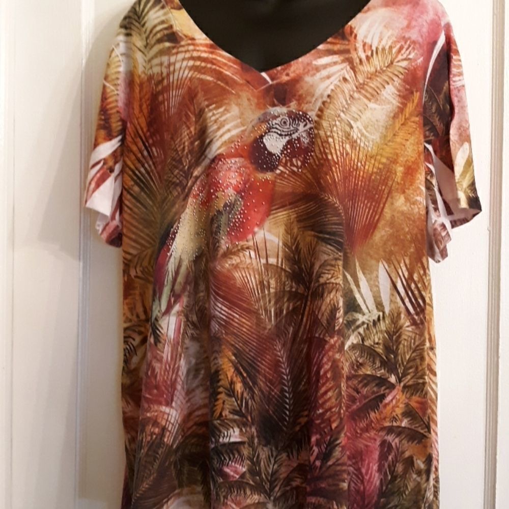 Laura Scott  3X  woman printed top
